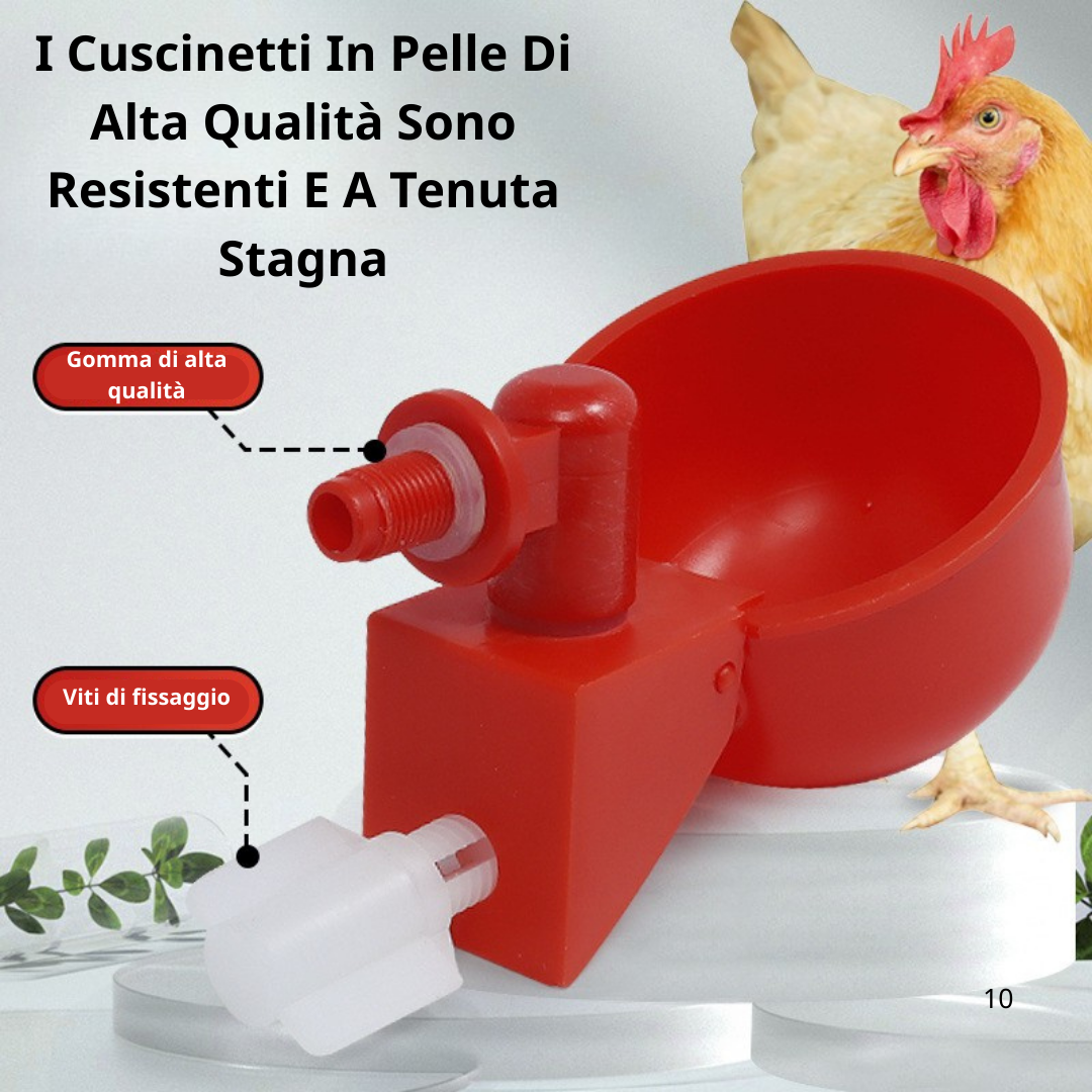 Abbeveratoio Automatico Per Pollame (Per Galline E Uccelli) - Include Una Sega A Tazza