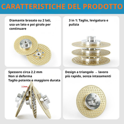 Disco Diamantato 5 in 1 – Taglia e Leviga Tutti i Materiali
