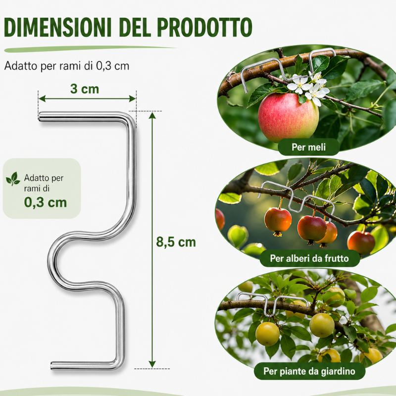 Set da 50 pezzi di strumenti per piegare i rami in stile Giapponese – la soluzione per favorire la fioritura e ottenere frutti più belli