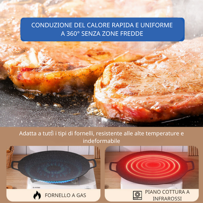 Padella antiaderente multiuso a 6 strati, utilizzabile su piani a induzione