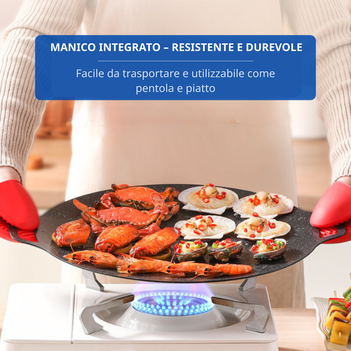 Padella Antiadherente Multiuso A 6 Strati, Adatta Anche Ai Piani Cottura A Induzione