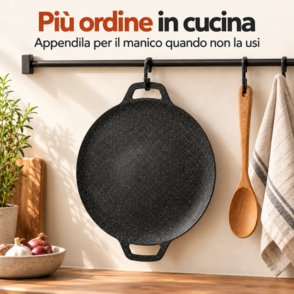 Padella multiuso antiaderente a 6 strati, compatibile con fornelli a gas, a induzione, elettrici e in vetroceramica