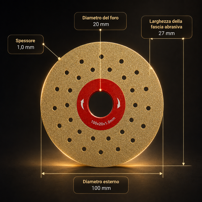 🔥 Disco Di Taglio E Sbavatura Diamantato Multifunzione Premium