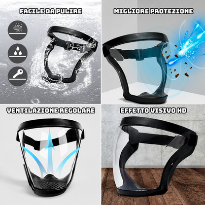 Scudo Facciale Integrale Multiuso - La protezione totale per il tuo viso dal design ultraleggero