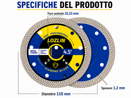 Disco Diamantato Sottile — Basta piastrelle scheggiate, taglia pulito al primo colpo