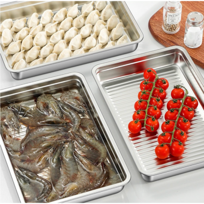 Contenitore ermetico per alimenti in acciaio inox 304 – formato grande (22×15×6 cm)