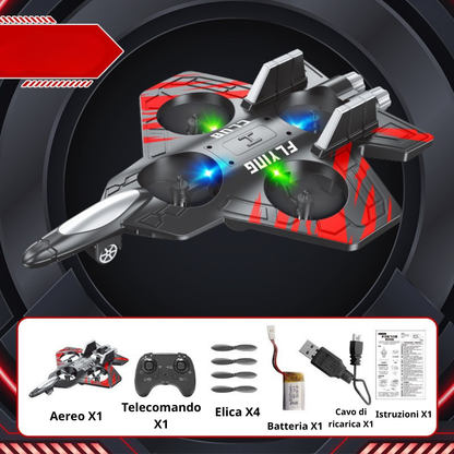 Aereo RC Multifunzione: Facile Da Pilotare, Altamente Resistente, Ultra Stabile E Dotato Di Luci LED
