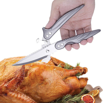 Forbici Smontabili Per Tagliare Ossa Di Pollo, Forbici Da Cucina Multifunzione In Acciaio Inossidabile, Affilate E Robuste (Colore Argento)