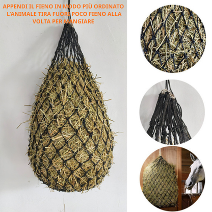 Rete Porta-Fieno XL – Fino al 90% di Fieno in Meno Sprecato