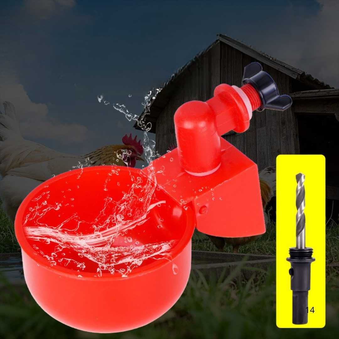 Abbeveratoio Automatico Per Pollame (Per Galline E Uccelli) - Include Una Sega A Tazza