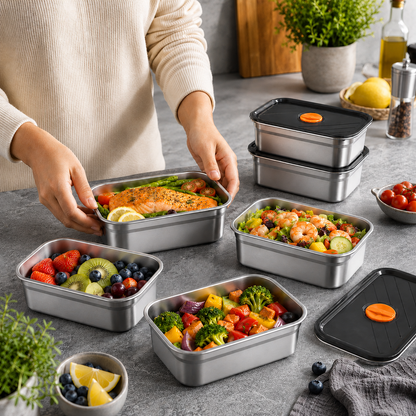 Contenitore Sottovuoto In Acciaio Inox 316 — Conserva 5× Di Più