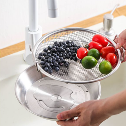 Vassoio scolatutto in acciaio inox 304 stile giapponese – 5 in 1