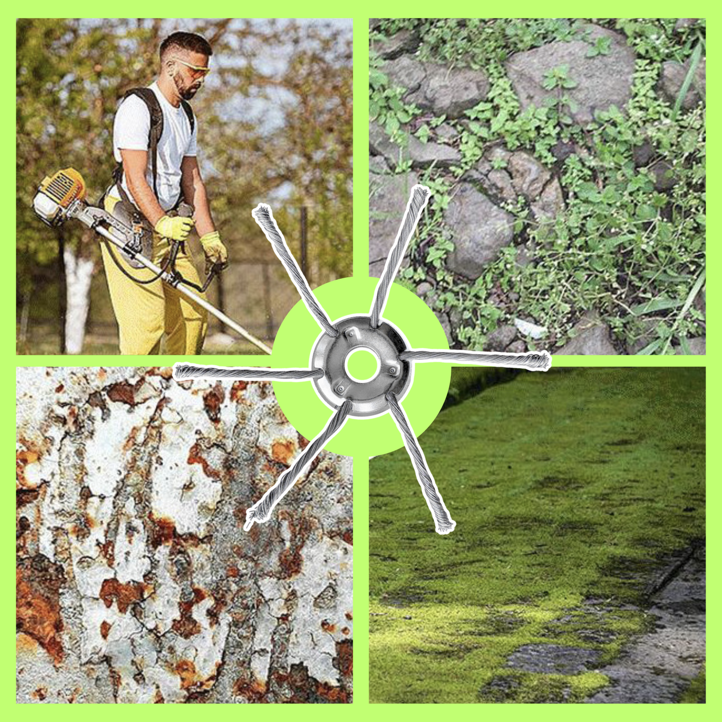 Testa per tosaerba in acciaio