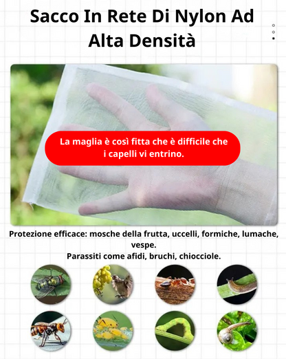 Sacchetti In Rete Traspiranti Riutilizzabili Per Proteggere Frutta E Verdura – Proteggono Da Insetti, Mosche Della Frutta E Uccelli