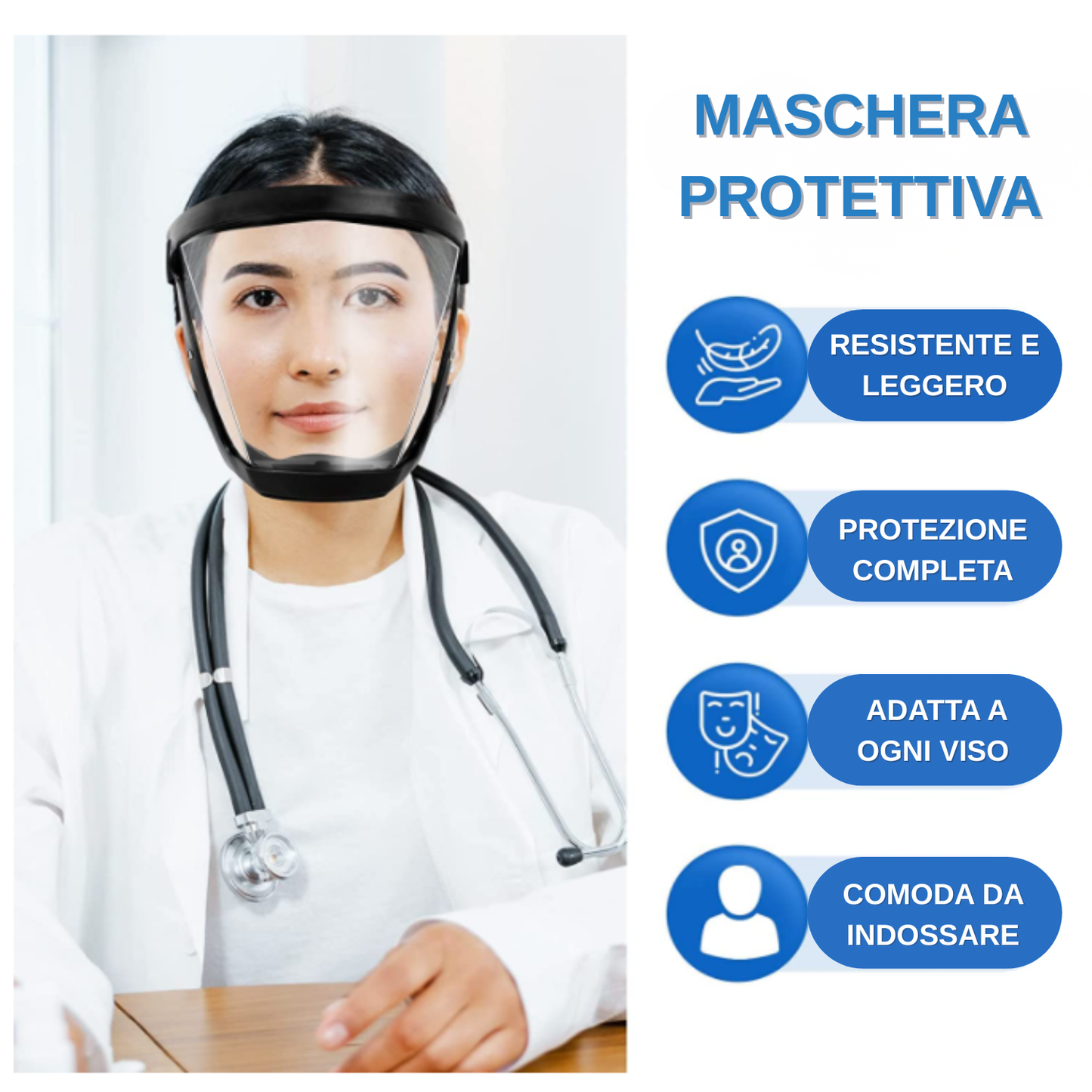 La Visiera Protegge Il Viso Dalle Polveri Sottili E Dalla Nebbia