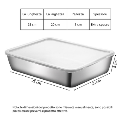 Contenitore per alimenti in acciaio inox 304 che mantiene il cibo fresco fino a 4 settimane