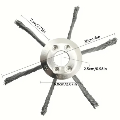Testa per tosaerba in acciaio
