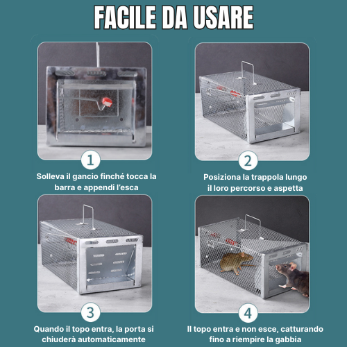 BestSeller™ - Gabbia Trappola Umana Per Topi, Mouse E Scoiattoli Vivi