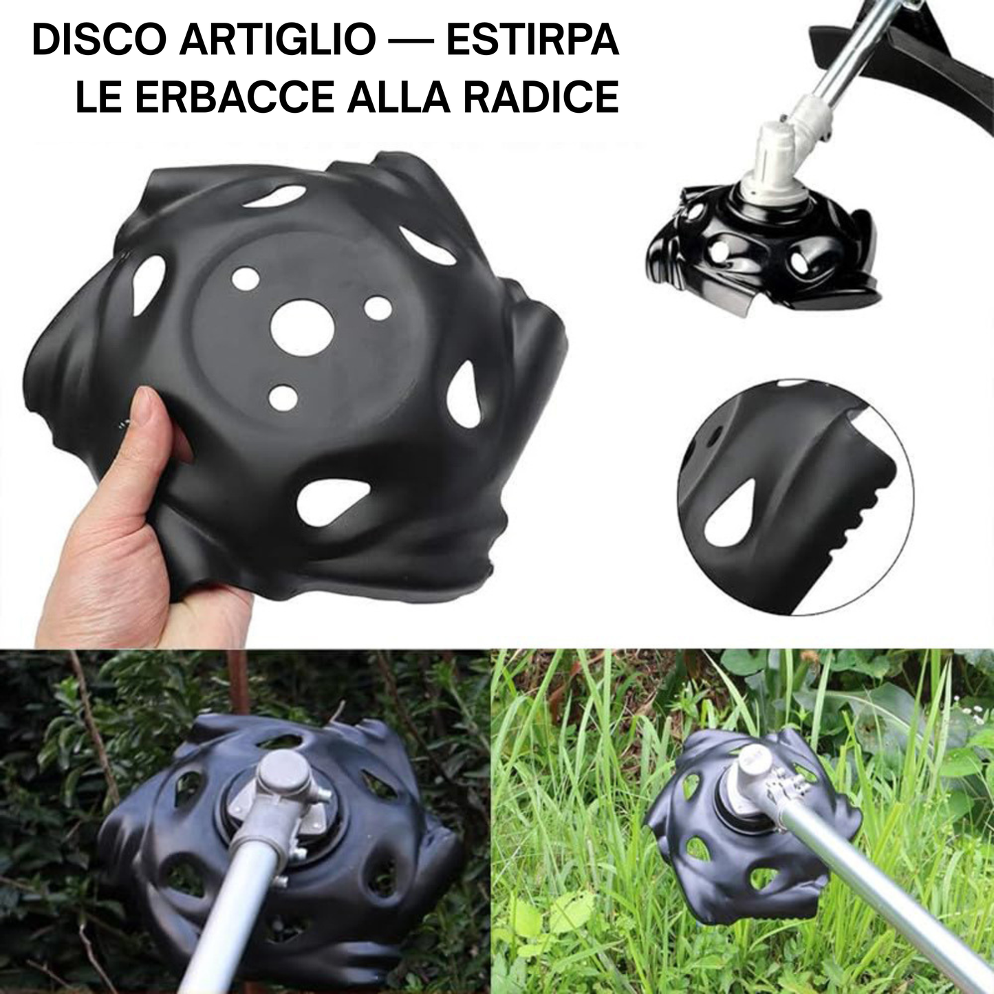 Disco Artiglio in Acciaio al Manganese — Estirpa le Erbacce alla Radice