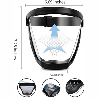 La Visiera Protegge Il Viso Dalle Polveri Sottili E Dalla Nebbia