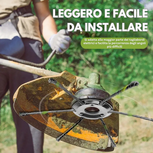 [🎁 70% DI SCONTO SOLO OGGI] La testa del tagliaerba ha 6 rami intrecciati con filo d'acciaio resistente