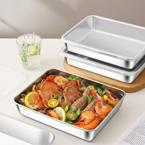 Contenitore per alimenti in acciaio inox 304 che mantiene il cibo fresco fino a 4 settimane