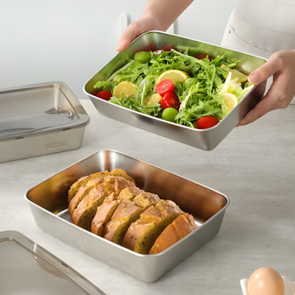 Contenitore premium per alimenti in acciaio inox 304 di grado medico – mantiene la freschezza fino a 4 settimane