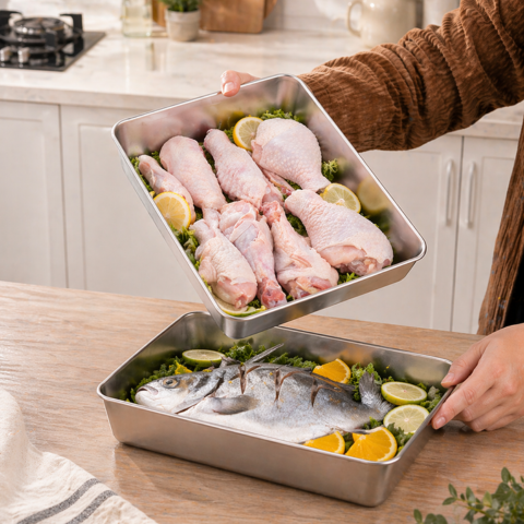 Contenitore per alimenti premium in acciaio inox 304, mantiene la freschezza fino a 4 settimane