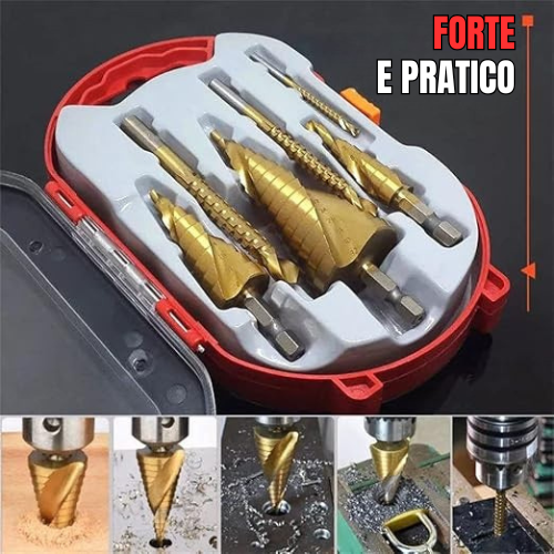 TitanDrill™ – Set di Punte a Gradini in Titanio