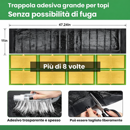 🇮🇹 Trappole Adesive Professionali – Extra Grandi per Catturare Più Velocemente