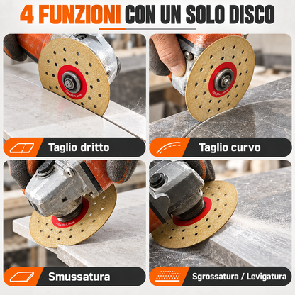 Disco Diamantato 5 in 1 – Taglia, Leviga e Rifinisce