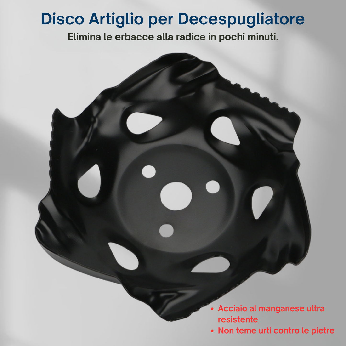 Disco Artiglio in Acciaio al Manganese — Estirpa le Erbacce alla Radice