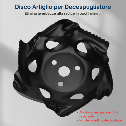 Disco Artiglio in Acciaio al Manganese — Estirpa le Erbacce alla Radice