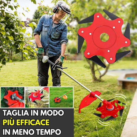 [🎁 70% DI SCONTO SOLO OGGI] Lama per prato con 6 denti in acciaio (Accessori inclusi)