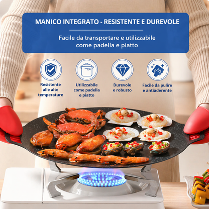 🔥 Padella antiaderente multiuso a 6 strati, utilizzabile anche su piani a induzione.