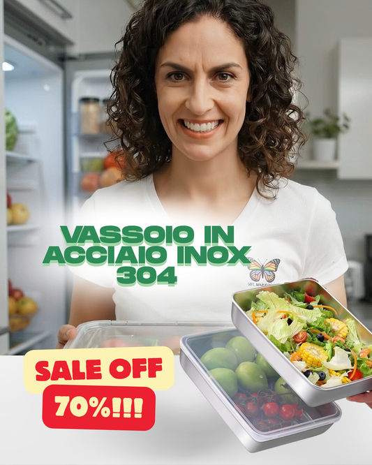 Contenitore in acciaio inox 304 — Cibo fresco e protetto per settimane.
