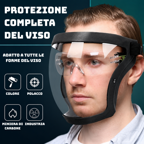 Scudo Facciale Integrale Multiuso - La protezione totale per il tuo viso dal design ultraleggero