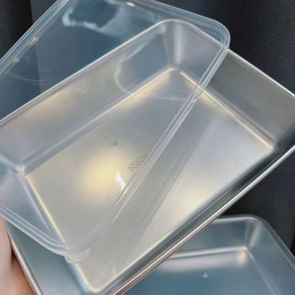 La soluzione per un frigo sempre ordinato e senza odori - Contenitori in acciaio SUS304 (25×20×6 cm)