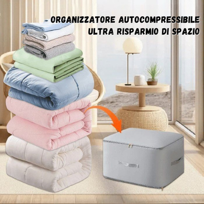 Borse Organizzatrici a Compressione Automatica per Piumoni, Vestiti, Coperte, Impermeabili e Antiumidità (54x42x30cm)