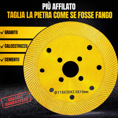 Disco da Taglio Diamantato Multifunzione 5 in 1 – Taglio, Sgrossatura, Apertura di Scanalature, Modellazione e Finitura delle Superfici