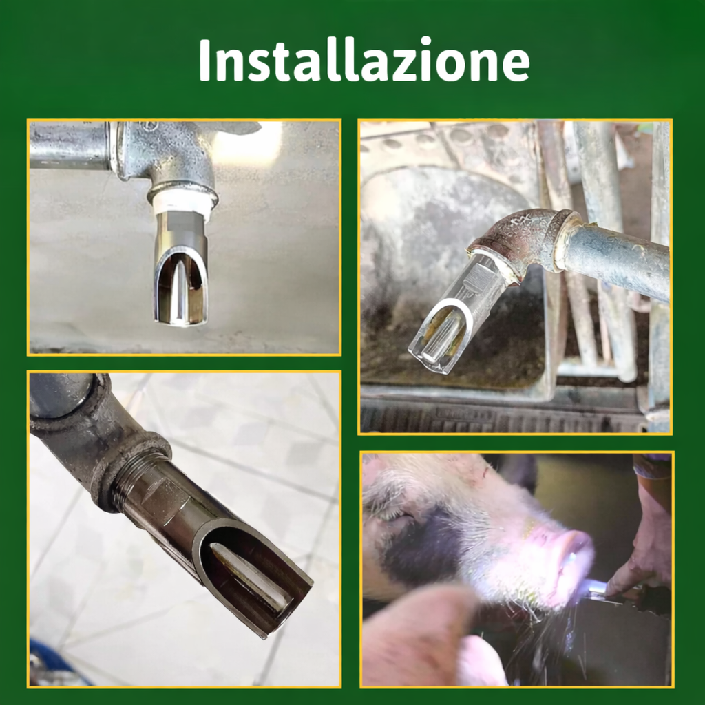 Abbeveratoio Automatico in Acciaio Inox 304 – Risparmio d’Acqua, Stalla Asciutta e Animali Più Sani