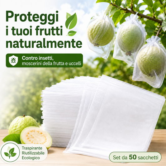 Sacchetti In Rete Traspiranti Riutilizzabili Per Proteggere Frutta E Verdura – Proteggono Da Insetti, Mosche Della Frutta E Uccelli
