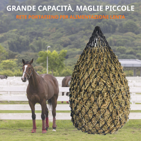 Rete Porta-Fieno XL – Fino al 90% di Fieno in Meno Sprecato