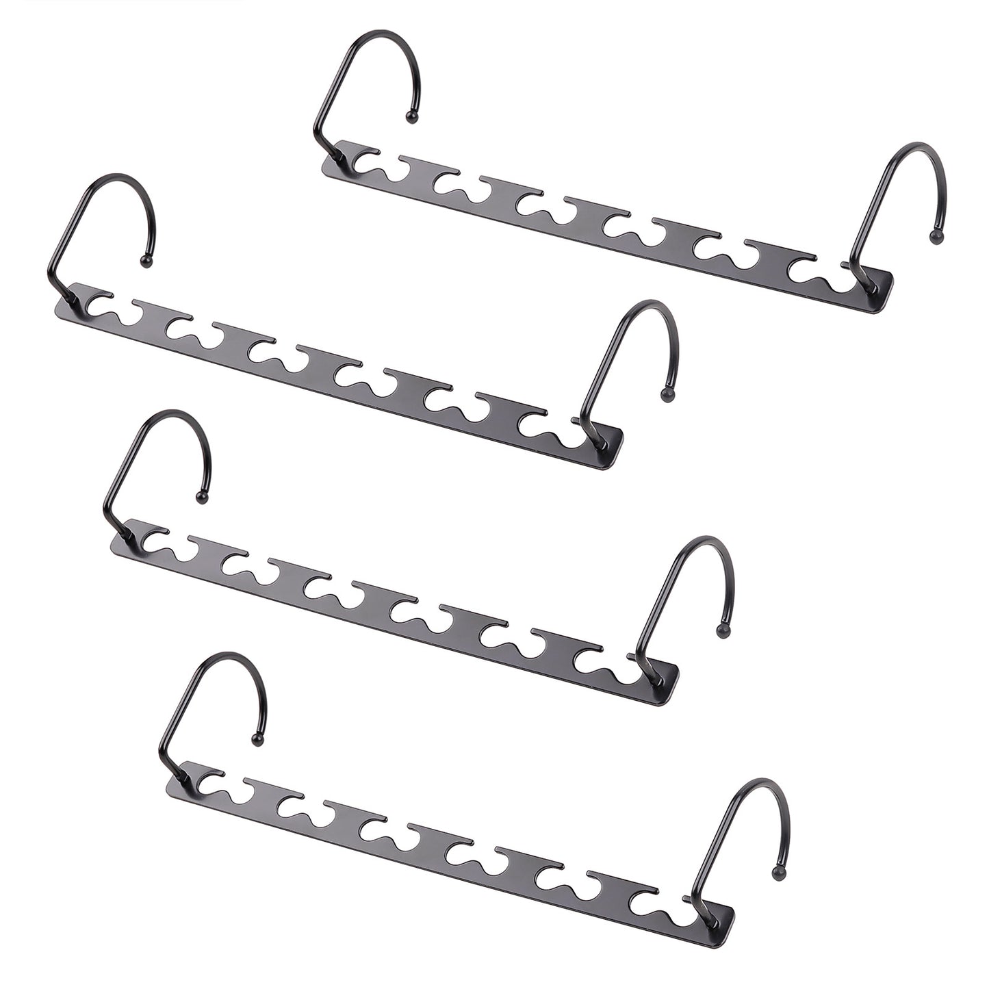 Magic Hangers Appendiabiti Salvaspazio, Robusti Appendiabiti Pieghevoli Salvaspazio Con 6 Fori Per Appendere 12 Vestiti Pesanti.