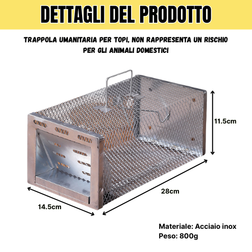 BestSeller™ - Gabbia Trappola Umana Per Topi, Mouse E Scoiattoli Vivi