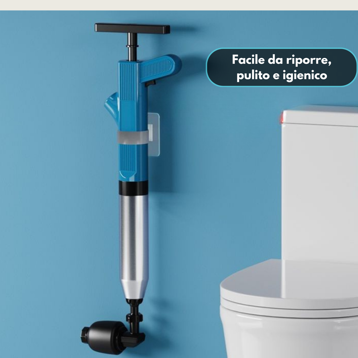 POTENTE COMPRESSORE D'ARIA PER STURARE I WC, SENZA BISOGNO DI CHIAMARE L'IDRAULICO