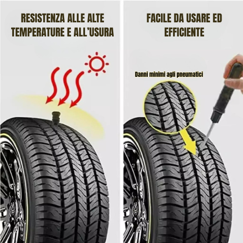 Kit 40 Chiodi in Gomma per Pneumatici Tubeless (con Cacciavite) — Riparazione Rapida Senza Smontare la Ruota
