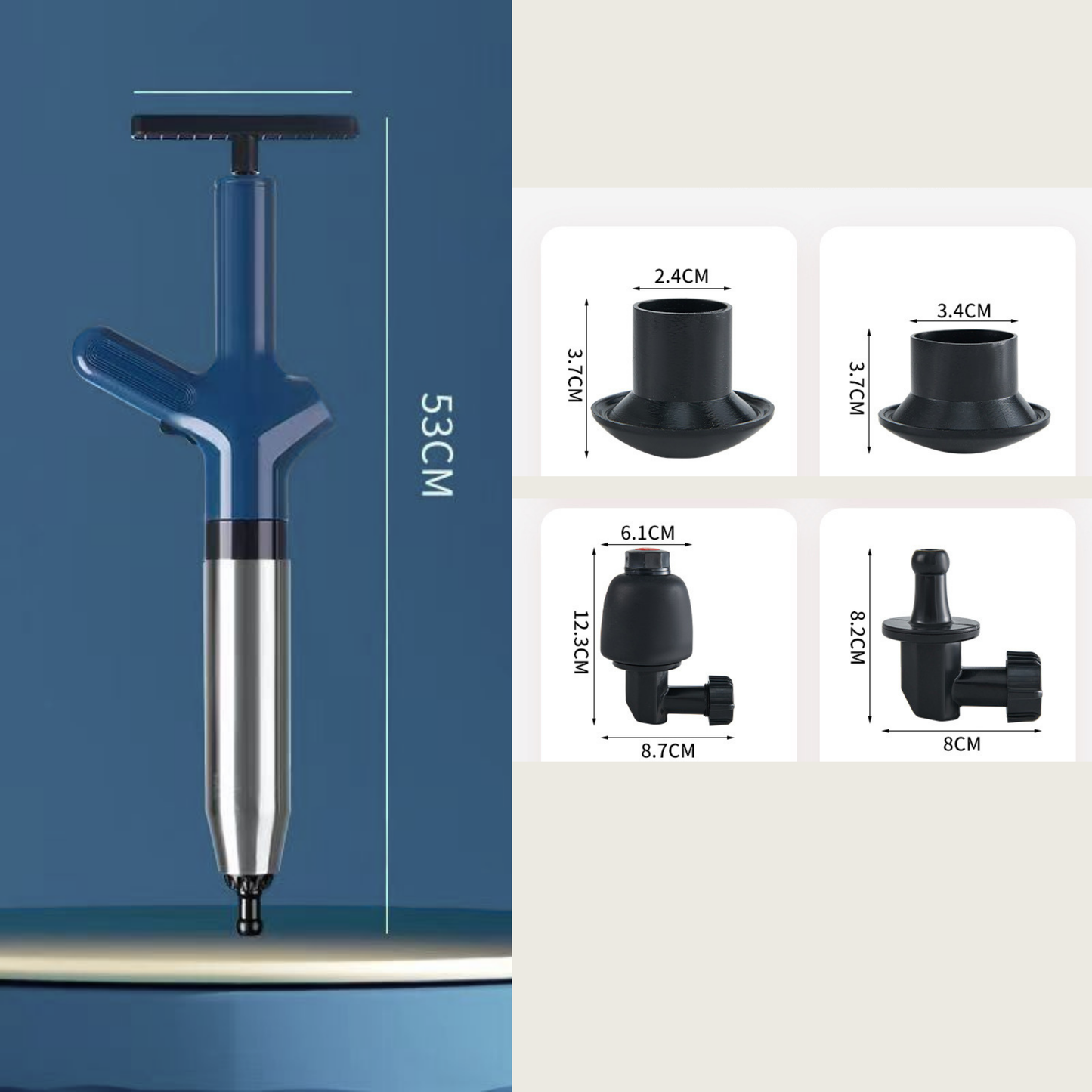 POTENTE COMPRESSORE D'ARIA PER STURARE I WC, SENZA BISOGNO DI CHIAMARE L'IDRAULICO