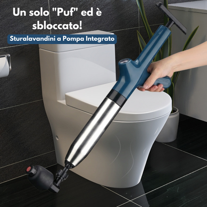 POTENTE COMPRESSORE D'ARIA PER STURARE I WC, SENZA BISOGNO DI CHIAMARE L'IDRAULICO