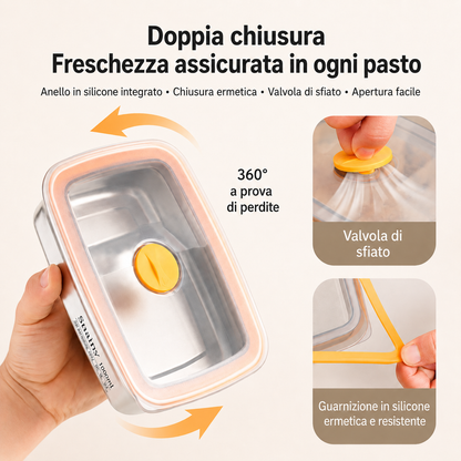 Contenitore in acciaio inox 316 sottovuoto – Freschezza duratura, antibatterico e sicuro